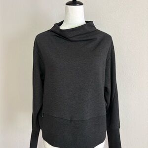 Nike Dri-FIT Charcoal Cowl Neck Pullover | Lightweight Athleisure Top M